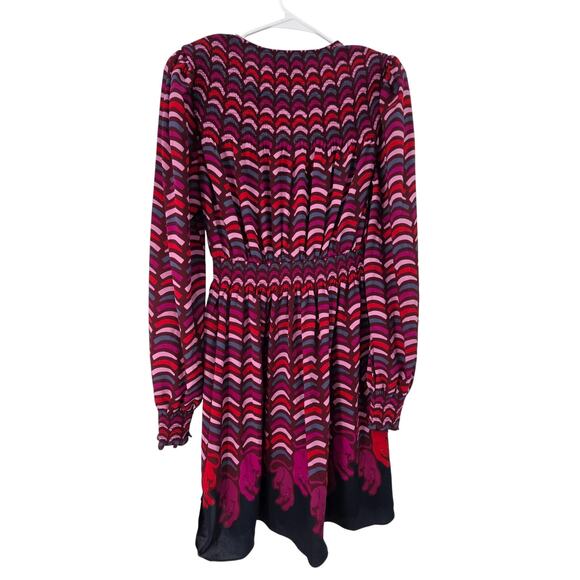 KATE SPADE SMALL RAWR LONG SLEEVE V-NECK SHOULDER PADDED ABOVE KNEE DRESS - Picture 2 of 6